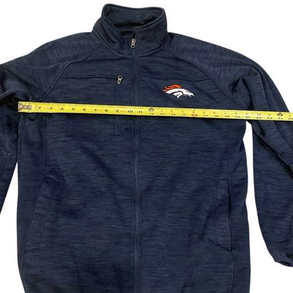 NFL Denver Broncos Blue Full Zip Men’s Jacket Size M NFL Team Apparel - Picture 5 of 10